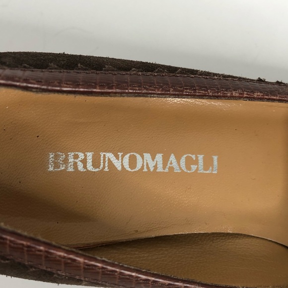 Bruno Magli Brown Suede Mary Jane Heeled Shoes 6 - Picture 8 of 14